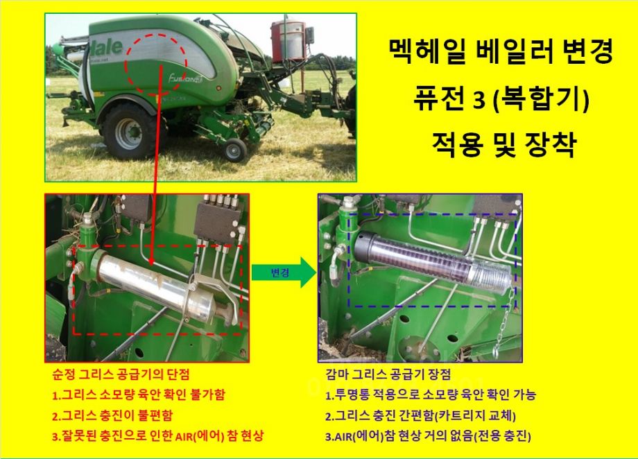  Round Baler 감마 그리스 공급기  뒤우측면