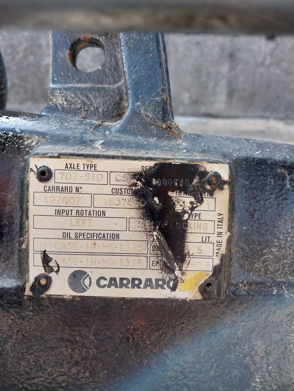 CARRARO 트랙터 전차축조합 전체 부위별 