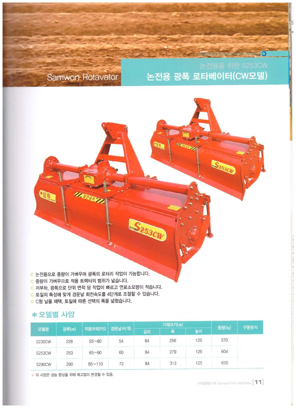  Rotavator 로타리 