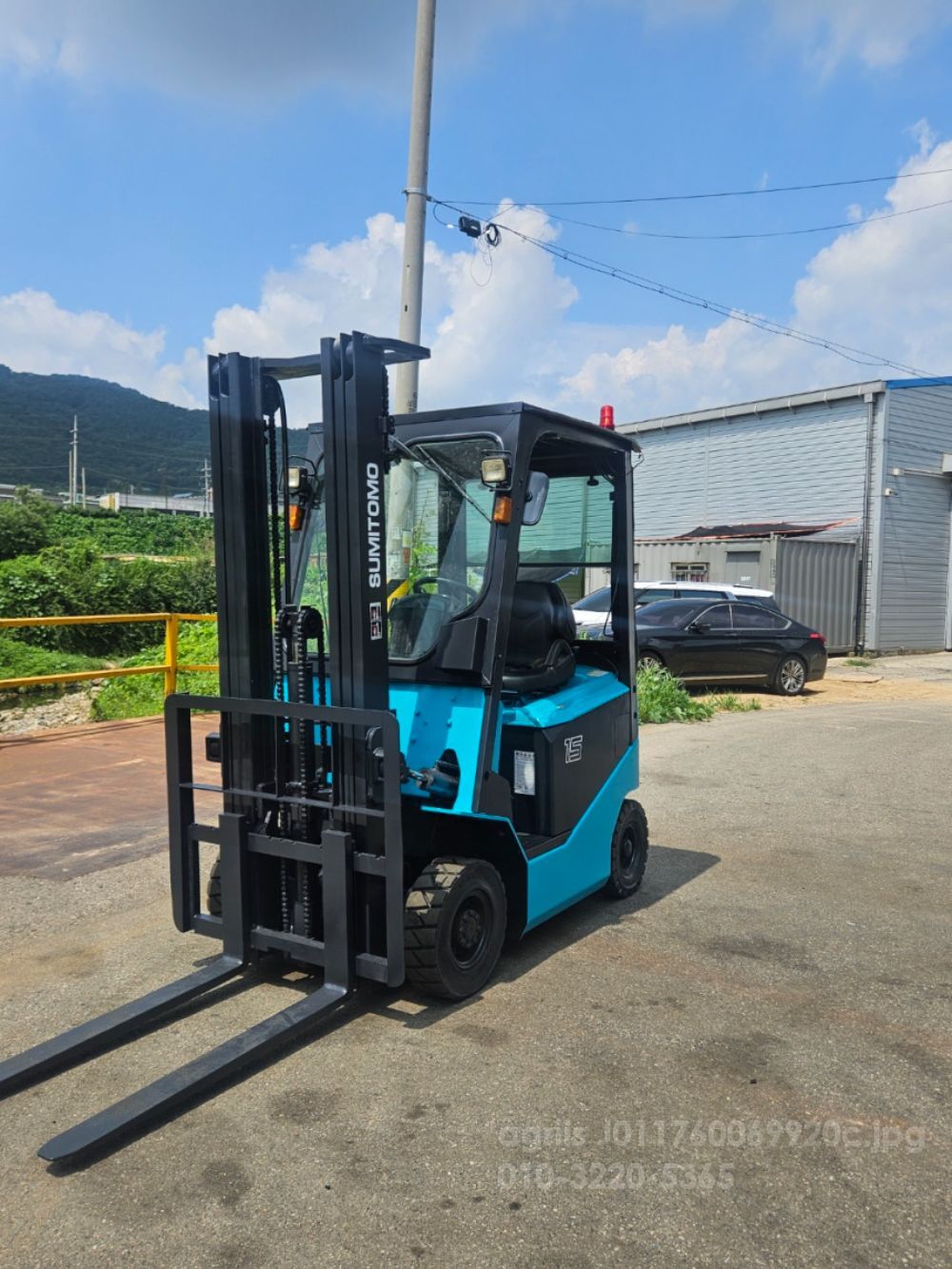 Sumitomo Forklift 1.5톤 전동 전기 좌식 3단 5.1M 미사용 신품배터리 (1.5톤)