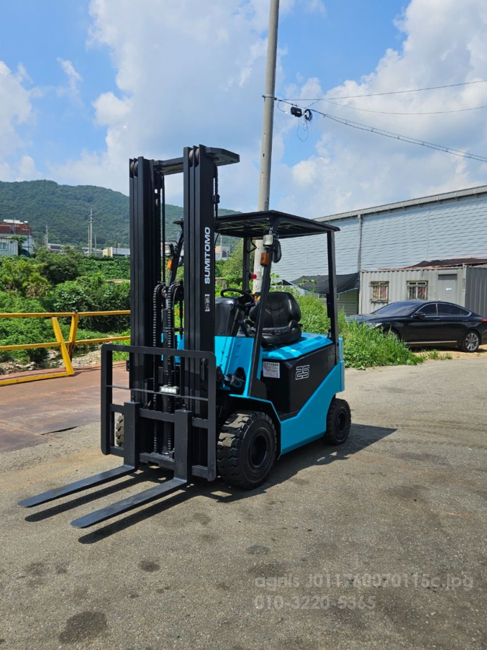 스미토모 지게차 5.5미터 2.5톤 전동 전기 좌식 3단 14년식 (2.5톤)