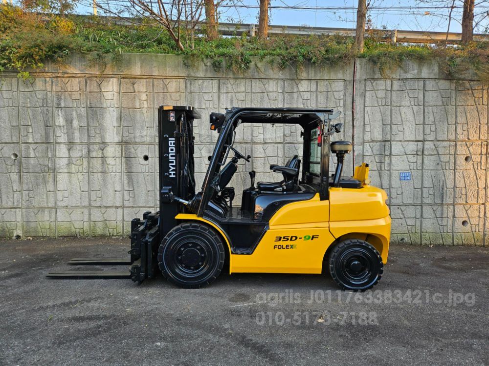 현대 지게차 중고 포렉스 35D-9F 디젤 3.5톤 3단 (3.5톤)