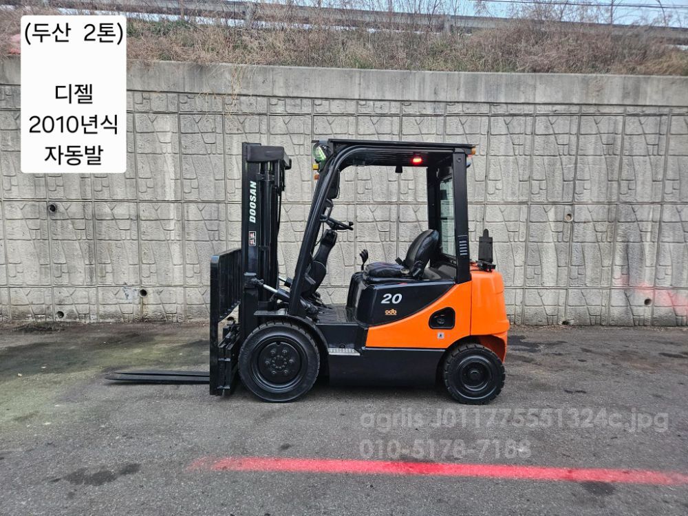 Doosan Forklift 중고 D20S-5 디젤 2톤 (자동발)
