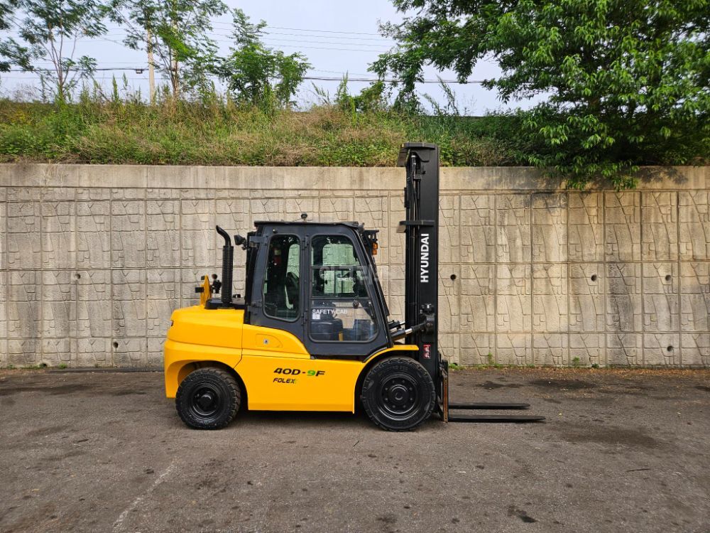  Forklift 중고 포렉스 40D-9F 디젤 4톤(4스풀, 하이마스트(4.5M), 후방카메라, 안전경보기) (4톤) 뒤우측면
