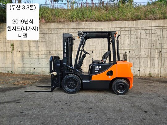 두산 지게차 중고 D33SE-7 디젤 3.3톤 힌지드(바가지) (3.3톤)