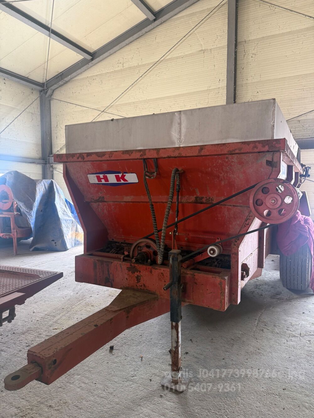 한국기계 퇴비살포기 7톤