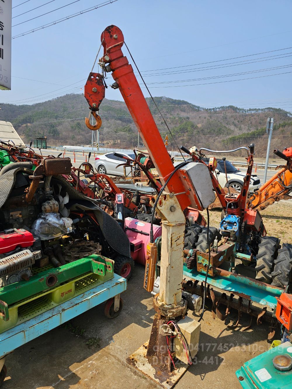 1톤차량용 크레인 윈치 크레인 Cw