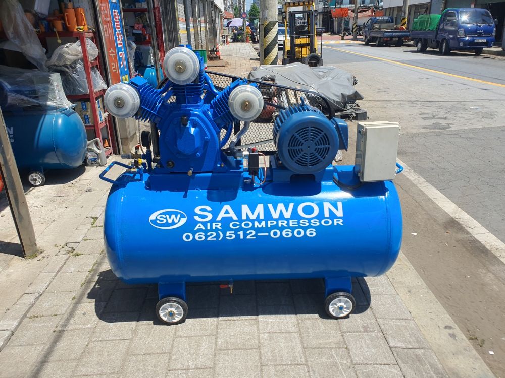 삼원콤프레샤 중고10마력 콤프레샤 중고10HP-삼상10HP-400L
