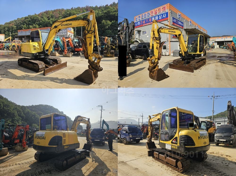 현대 굴삭기 R555-7 (5.5톤) 뒤우측면